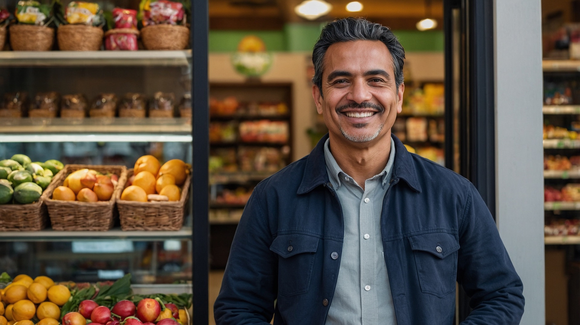 Empresario de Tijuana en su tienda de abarrotes, cliente de Gasbel Financiera